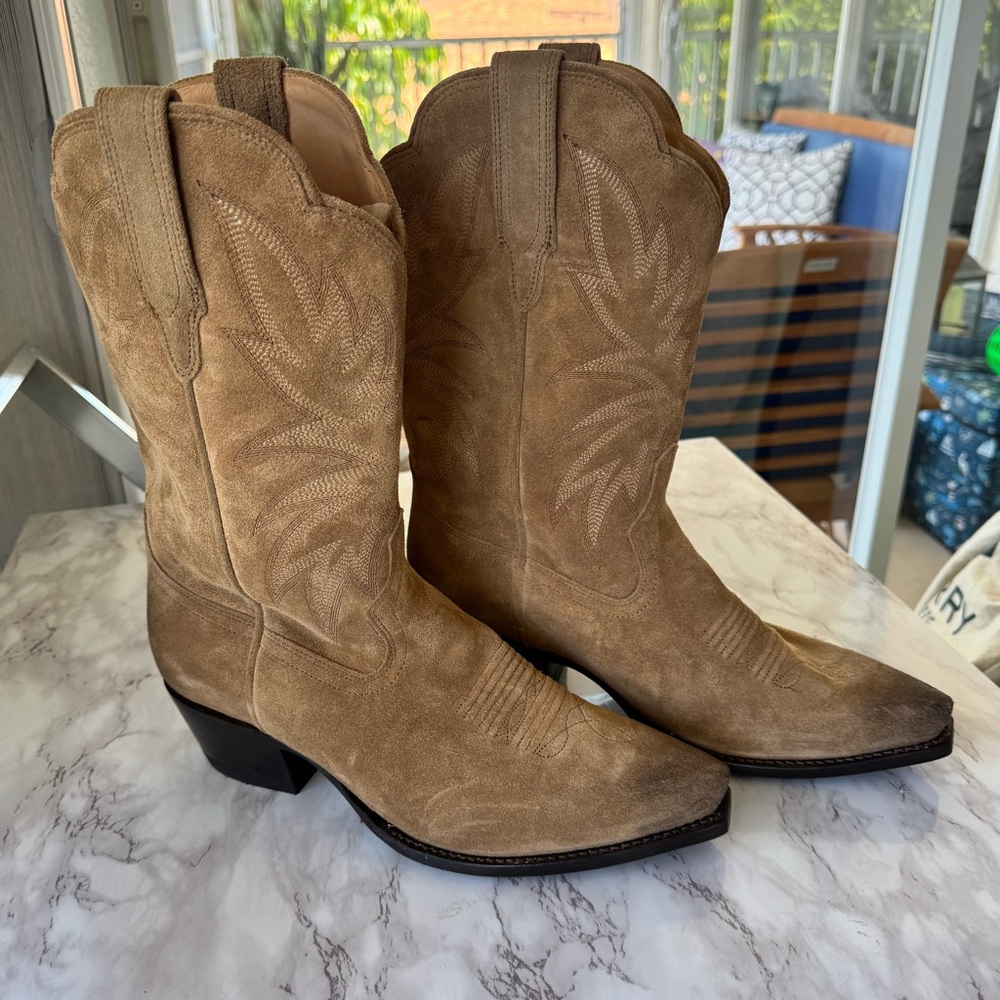 Tecova The Sadie Suede Toasted Almond Sz 10
